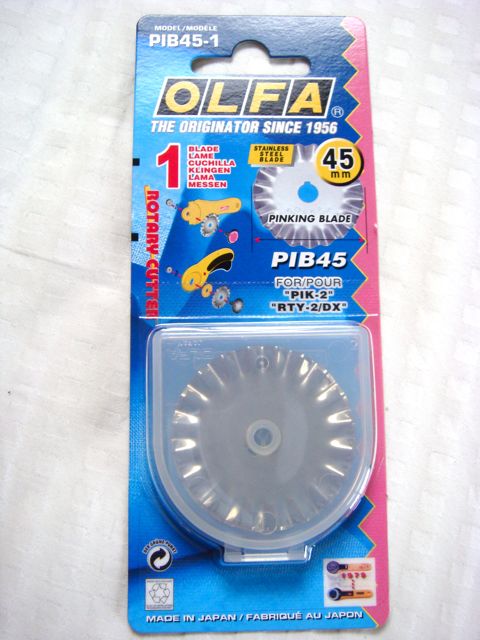 OLFA PIB45-1 Stainless Steel Pinking Blade, 1pk –